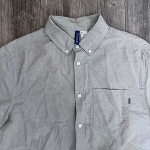 H&M Men’s Medium Blue Short Sleeve Button Down Pocket Shirt